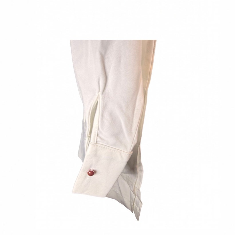 Long Sleeve Matching Cream Set with Faux Leather Embellishments