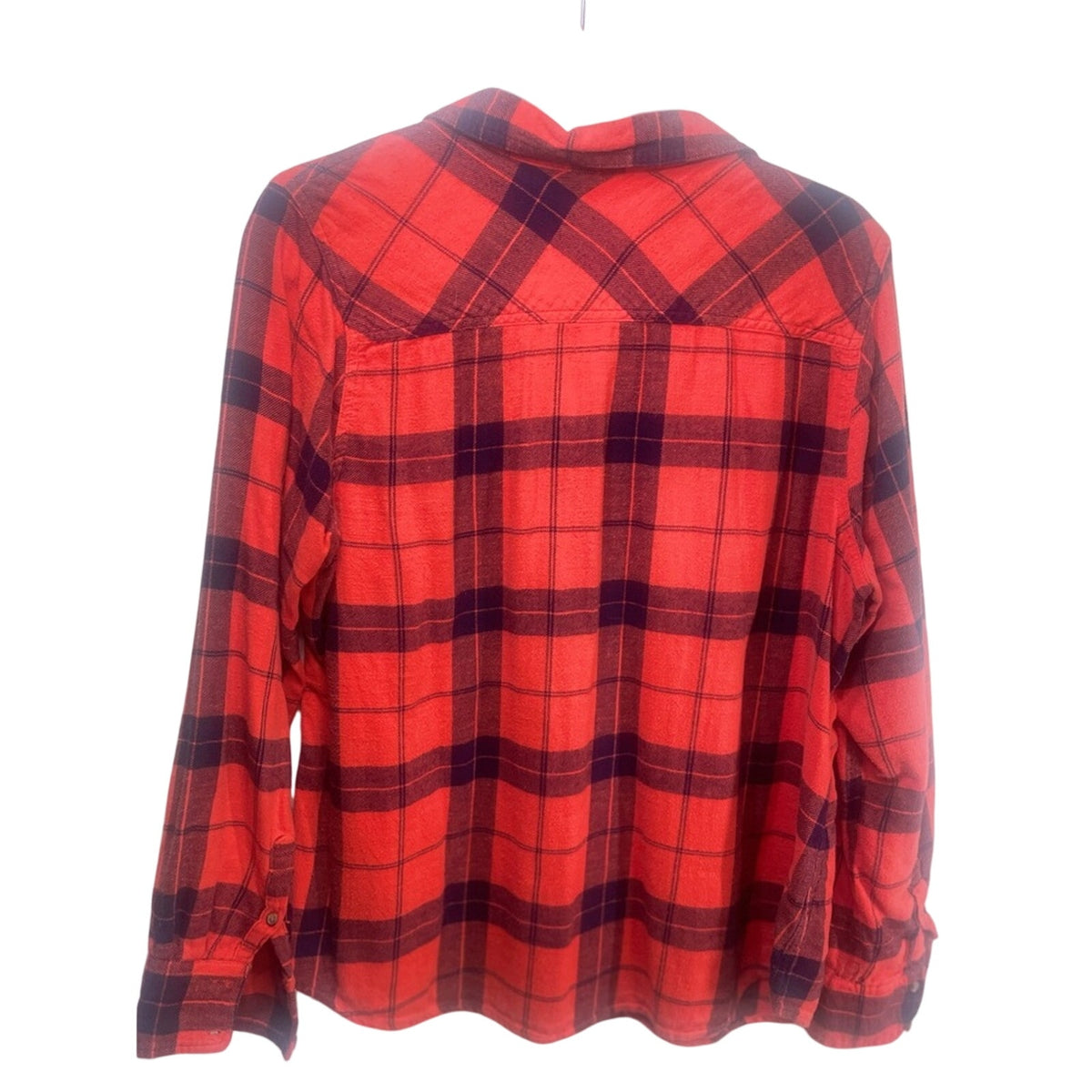 Ladies bright red flannel shirt