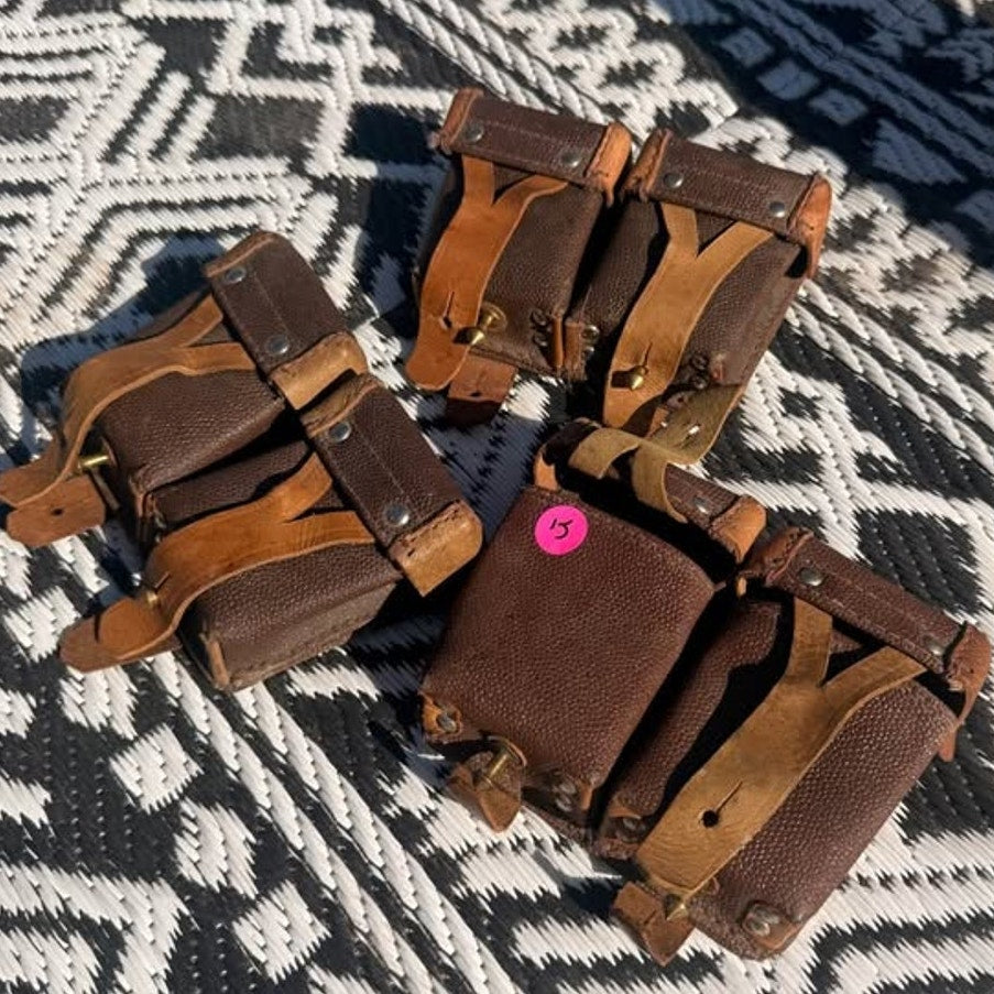 Vintage Leather Ammo Pouches
