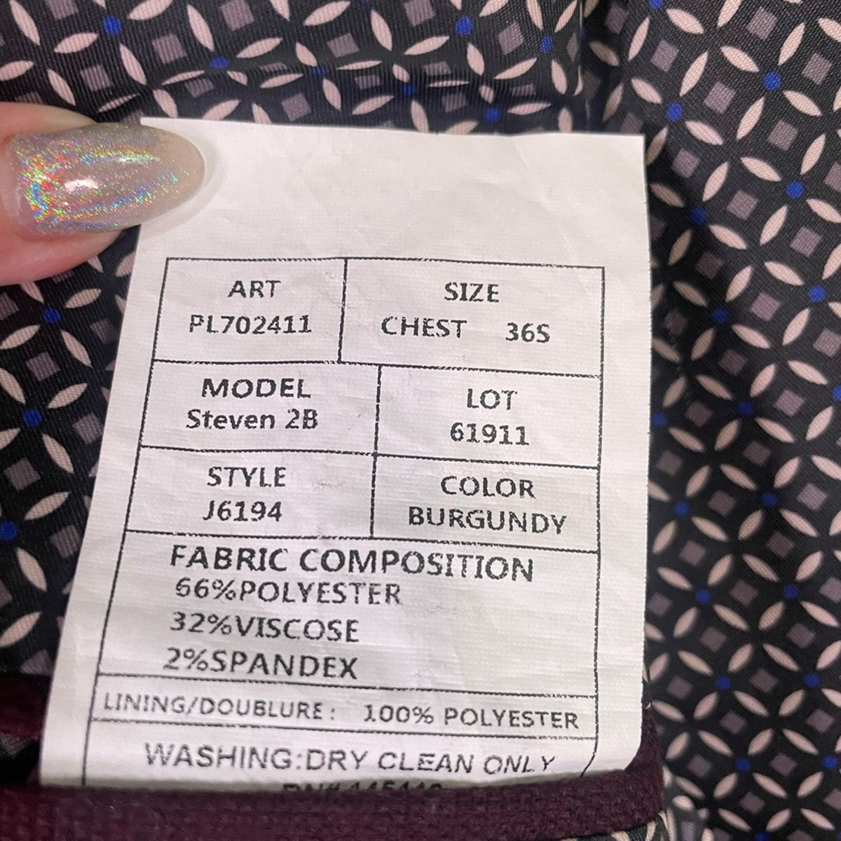 P&L Pierre Loren‎ dress coat Burgundy Size 36S