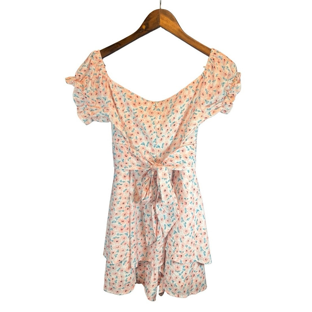 Fixmatti Womens Off The Shoulder Romper Shorts Chiffon Boho Floral