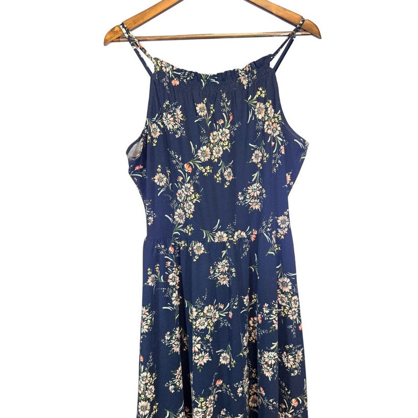 Nine Britton Navy Blue Floral Dress