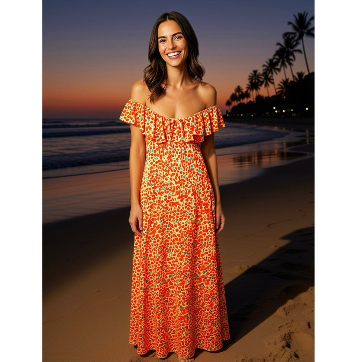 GRACE KARIN Maxi Dresses Summer Off Shoulder Wedding Guest Dress Boho Maxi