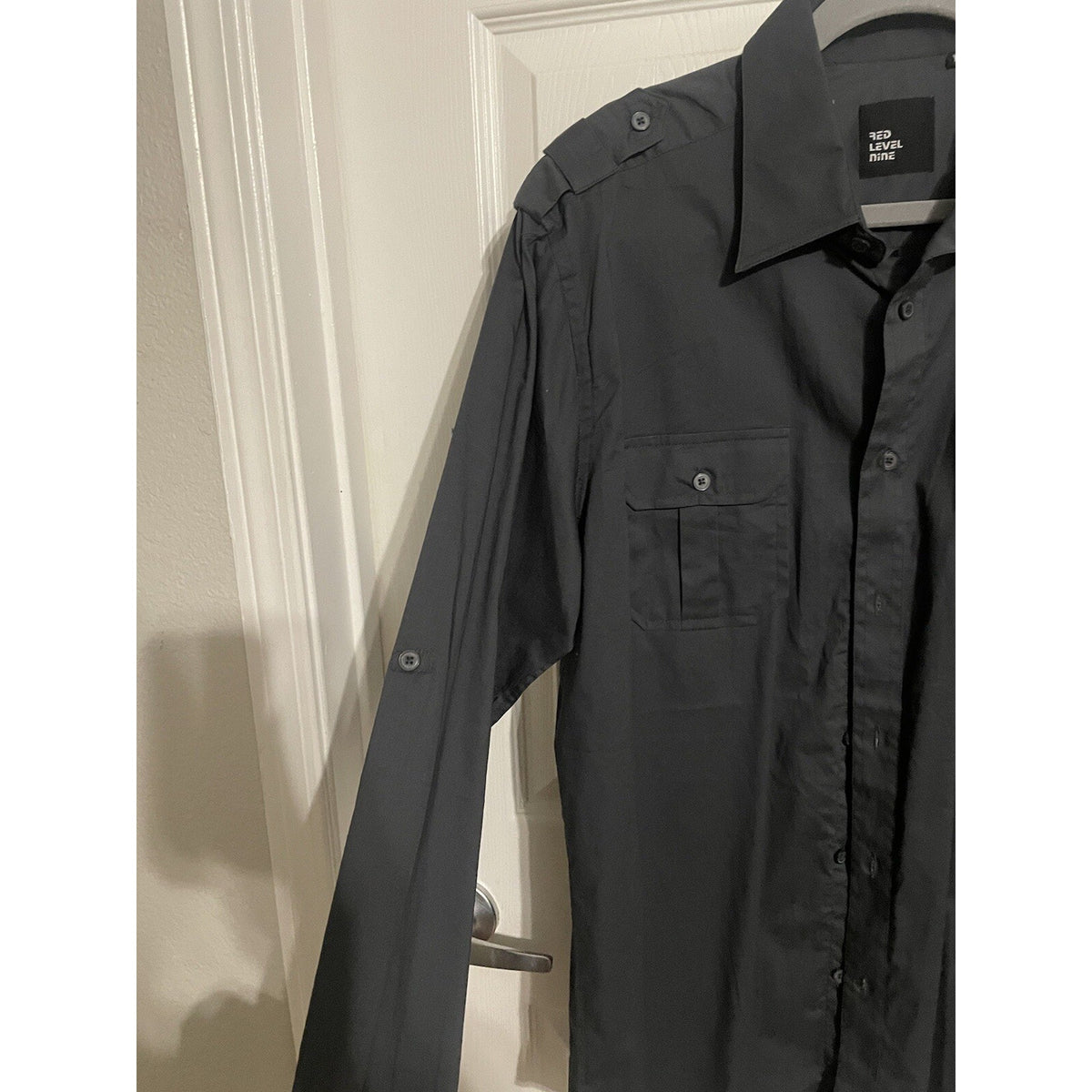 RED LEVEL NINE Men's Long Sleeve Button Down Shirt Grey XL