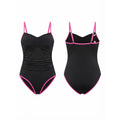 Eomenie One Piece Swimsuit for Women Tummy Control Ruched Bathing Suit Spaghetti Straps XL