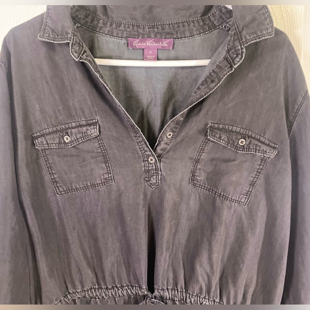 Gloria Vanderbilt Denim Shirt Dress XL