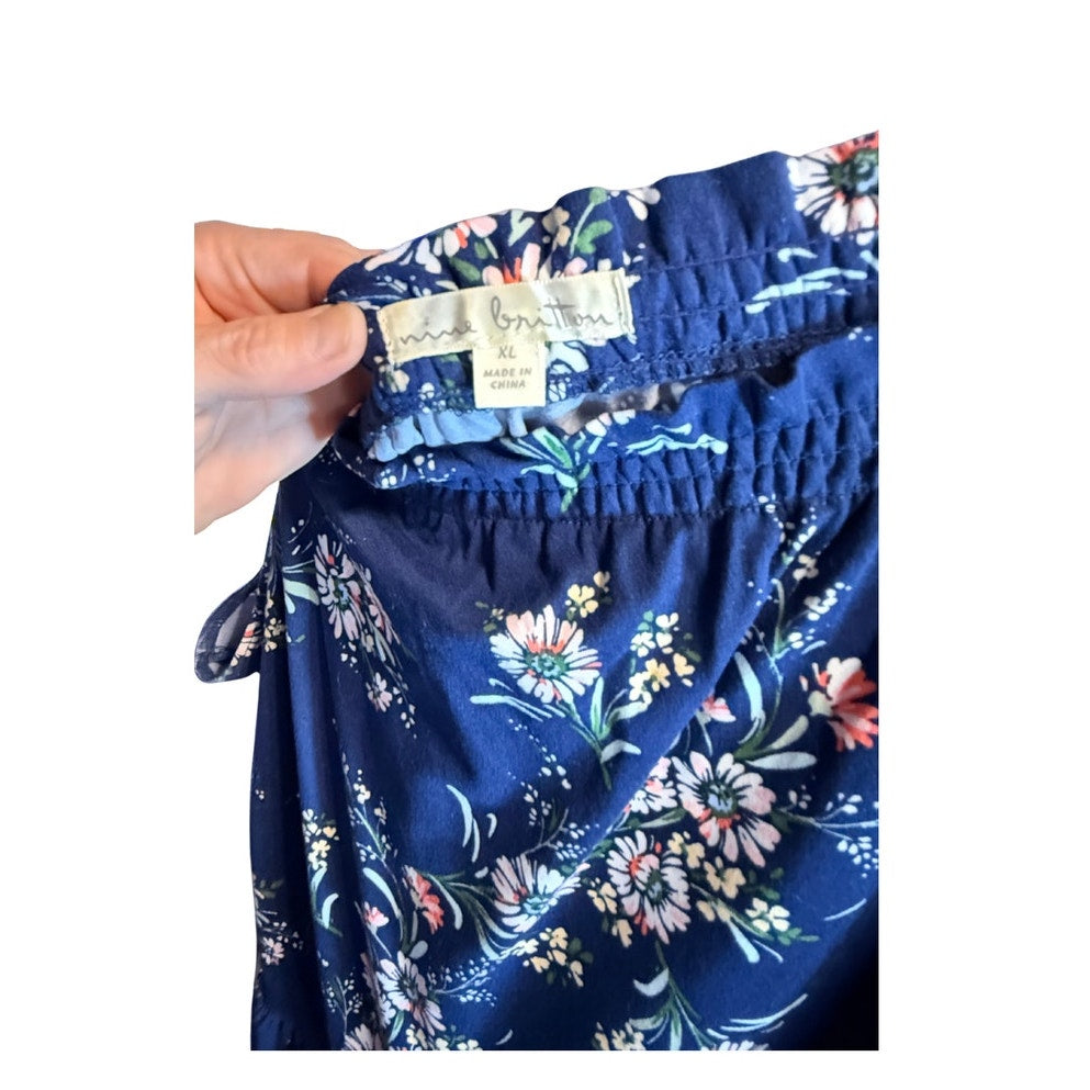 Nine Britton Navy Blue Floral Dress