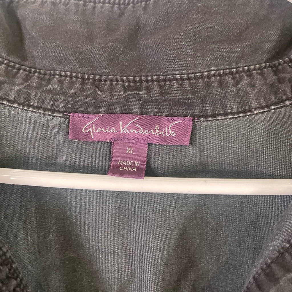 Gloria Vanderbilt Denim Shirt Dress XL