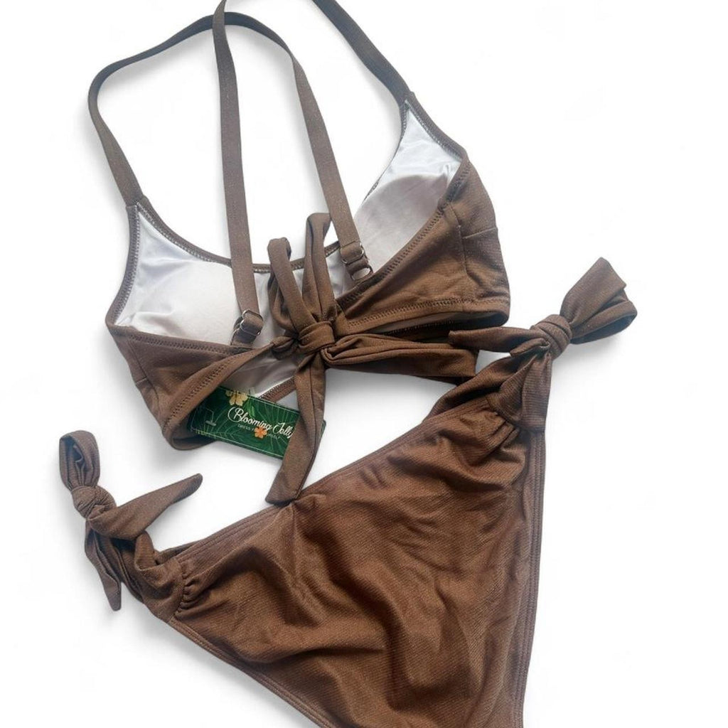 Sparkly NWT Blooming Jelly Tie Bikini