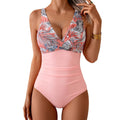 Eomenie Women's One Piece Swimsuits Tummy Control Ruched Push Up Bathing Suit Tie Back Slimming Swimwear