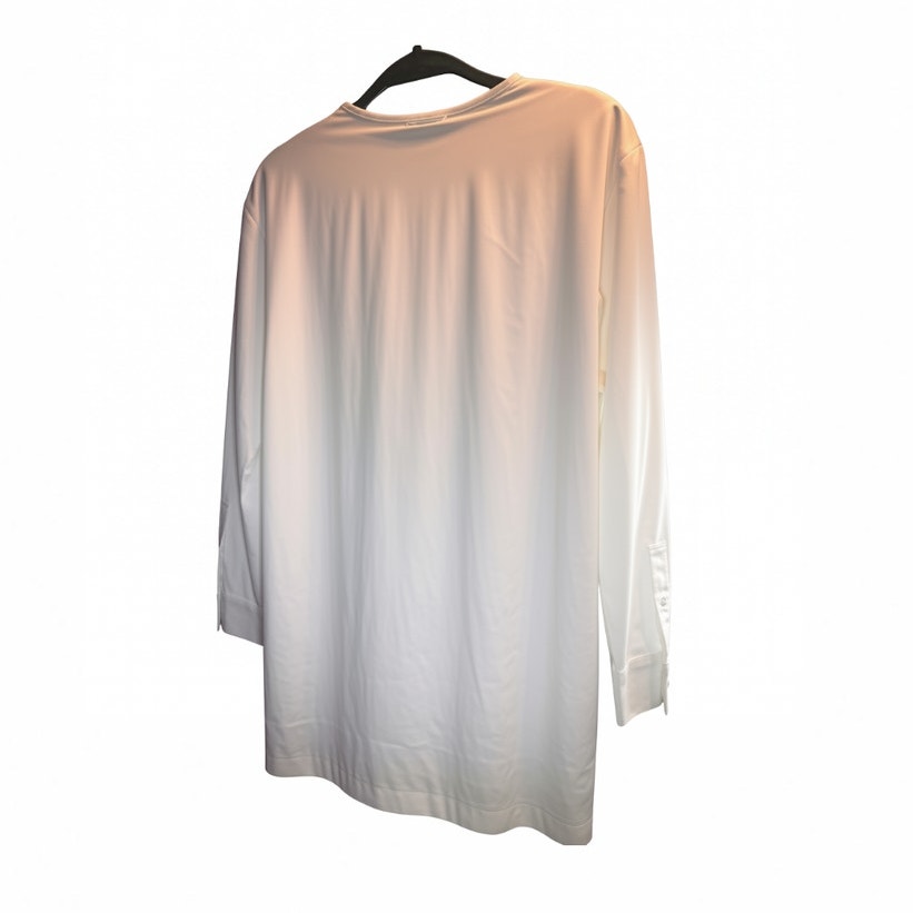 Long Sleeve Matching Cream Set with Faux Leather Embellishments