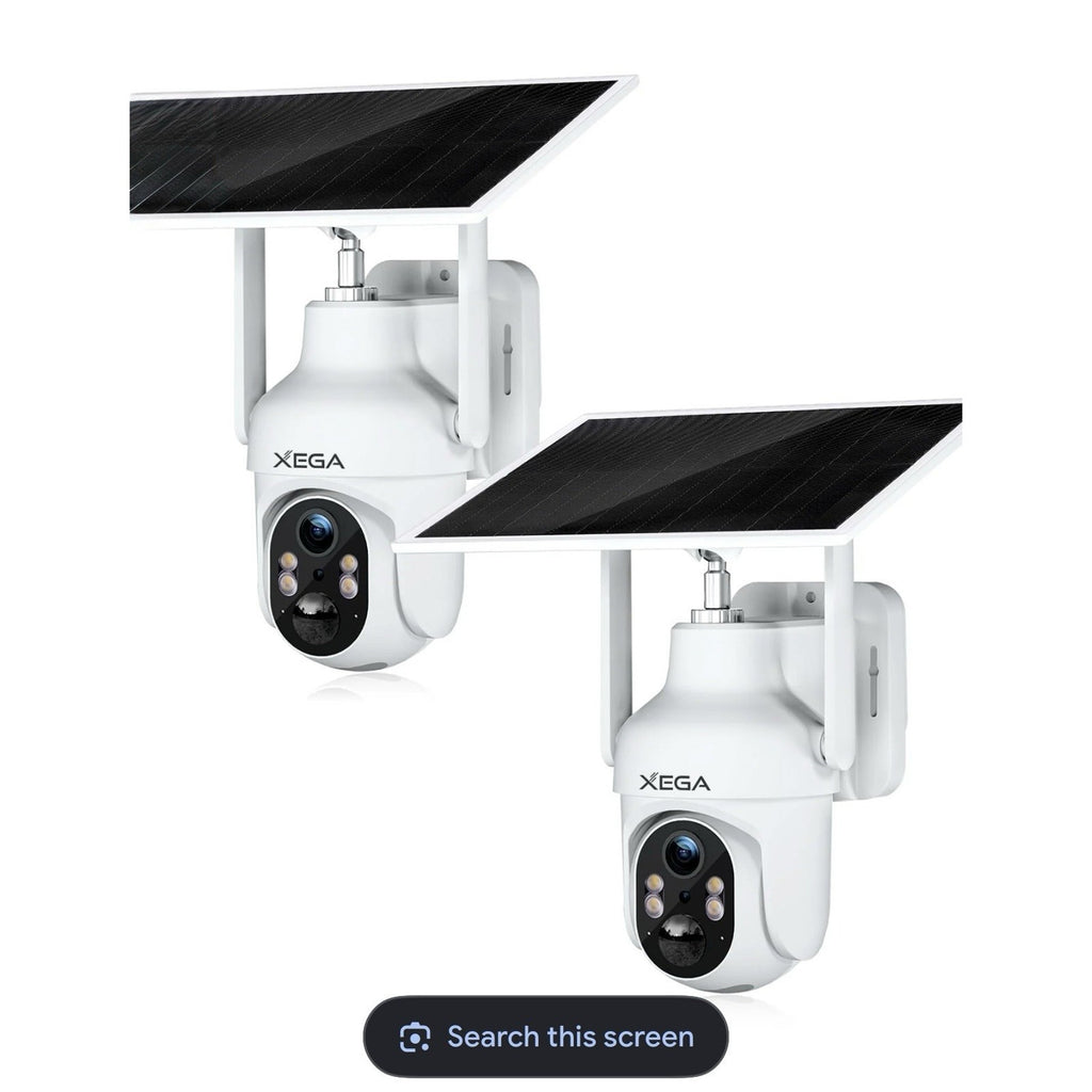 Xega 2 Pack 4G LTE Cellular Security Camera with SIM Card Solar Powered Wireless