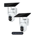 Xega 2 Pack 4G LTE Cellular Security Camera with SIM Card Solar Powered Wireless