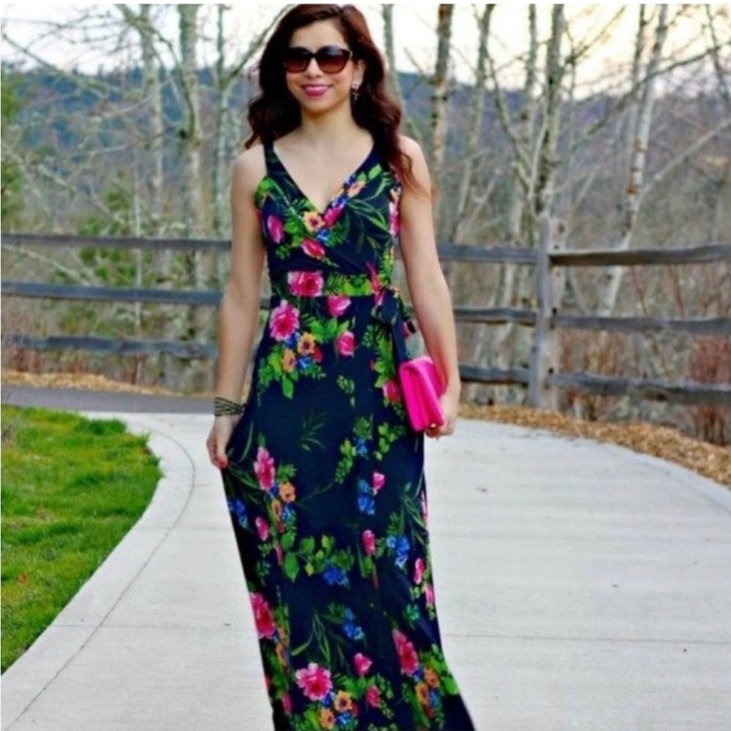 Le Lis Wrap Knit Maxi Dress