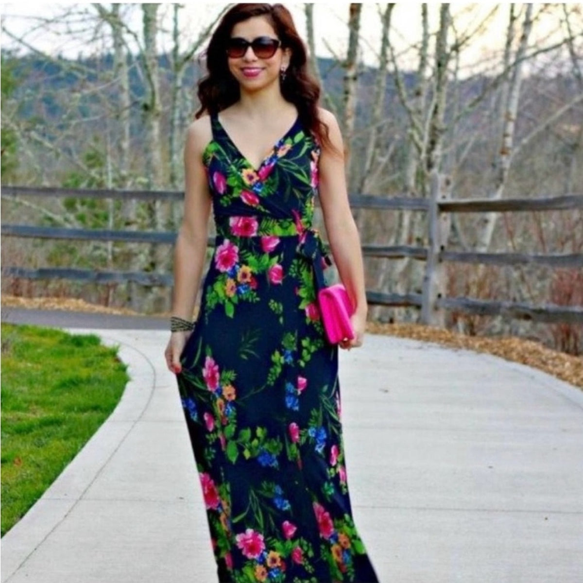 Le Lis Wrap Knit Maxi Dress