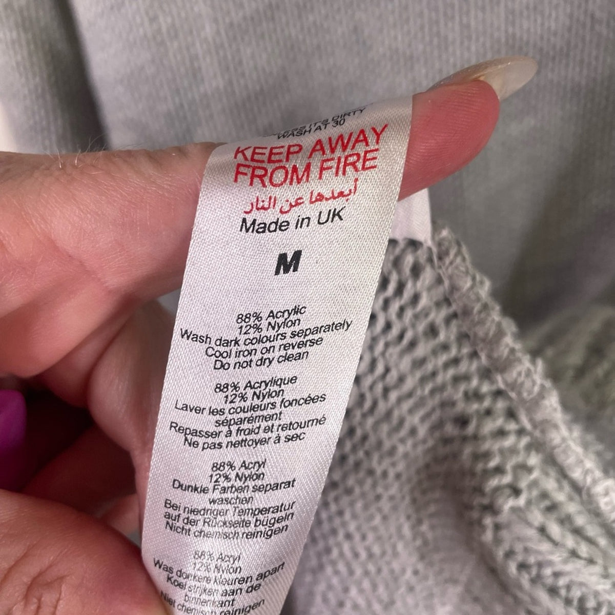 Boohoo Soft Knit Longline Sweater Size M