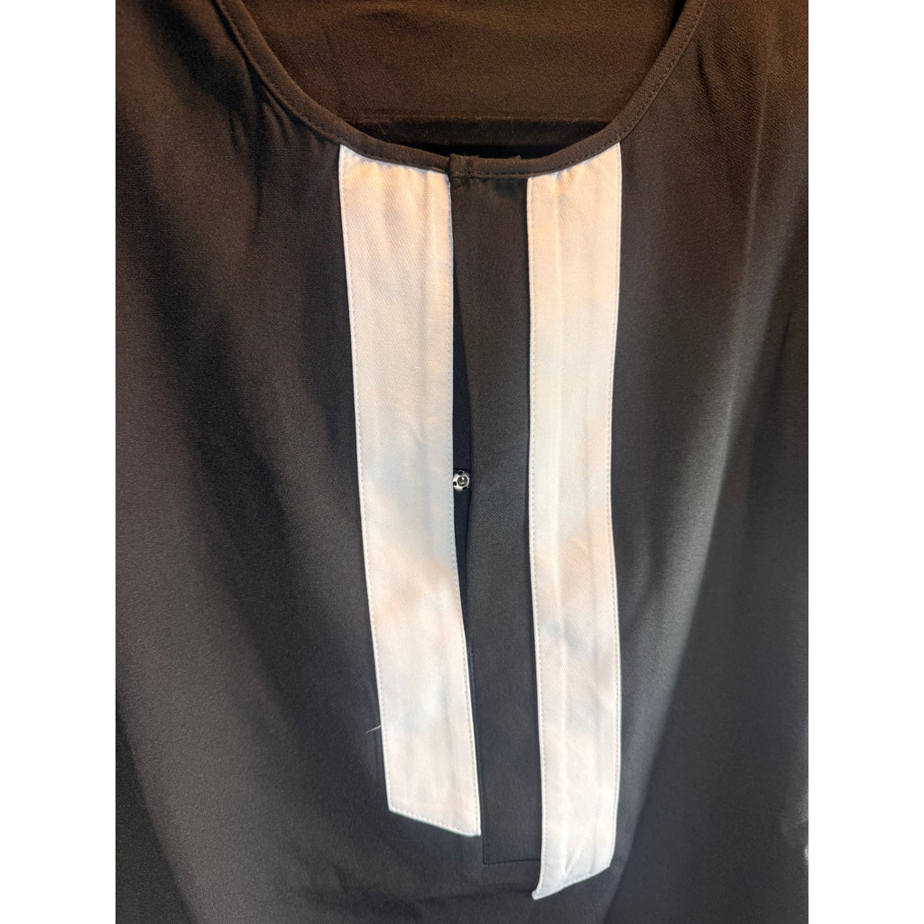 Plus Size White and Black Long Sleeve Men's Set