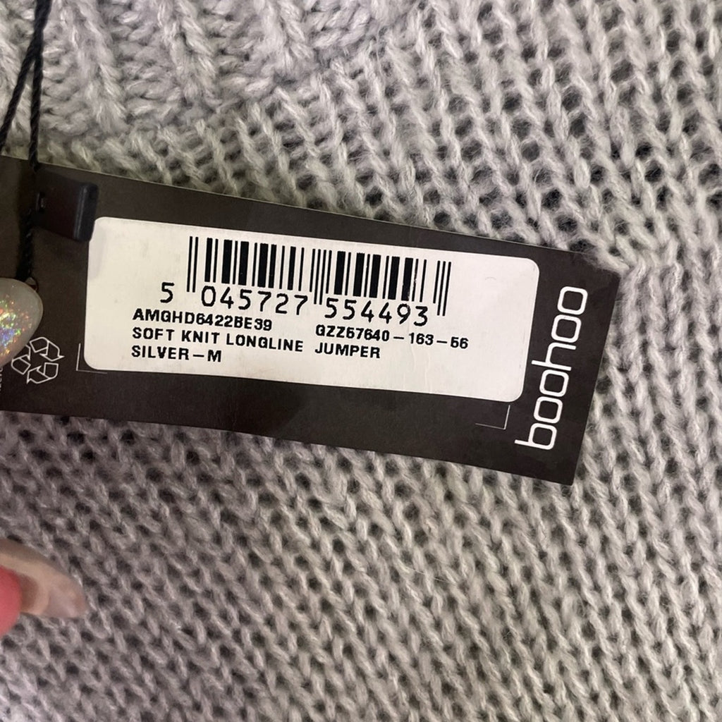 Boohoo Soft Knit Longline Sweater Size M
