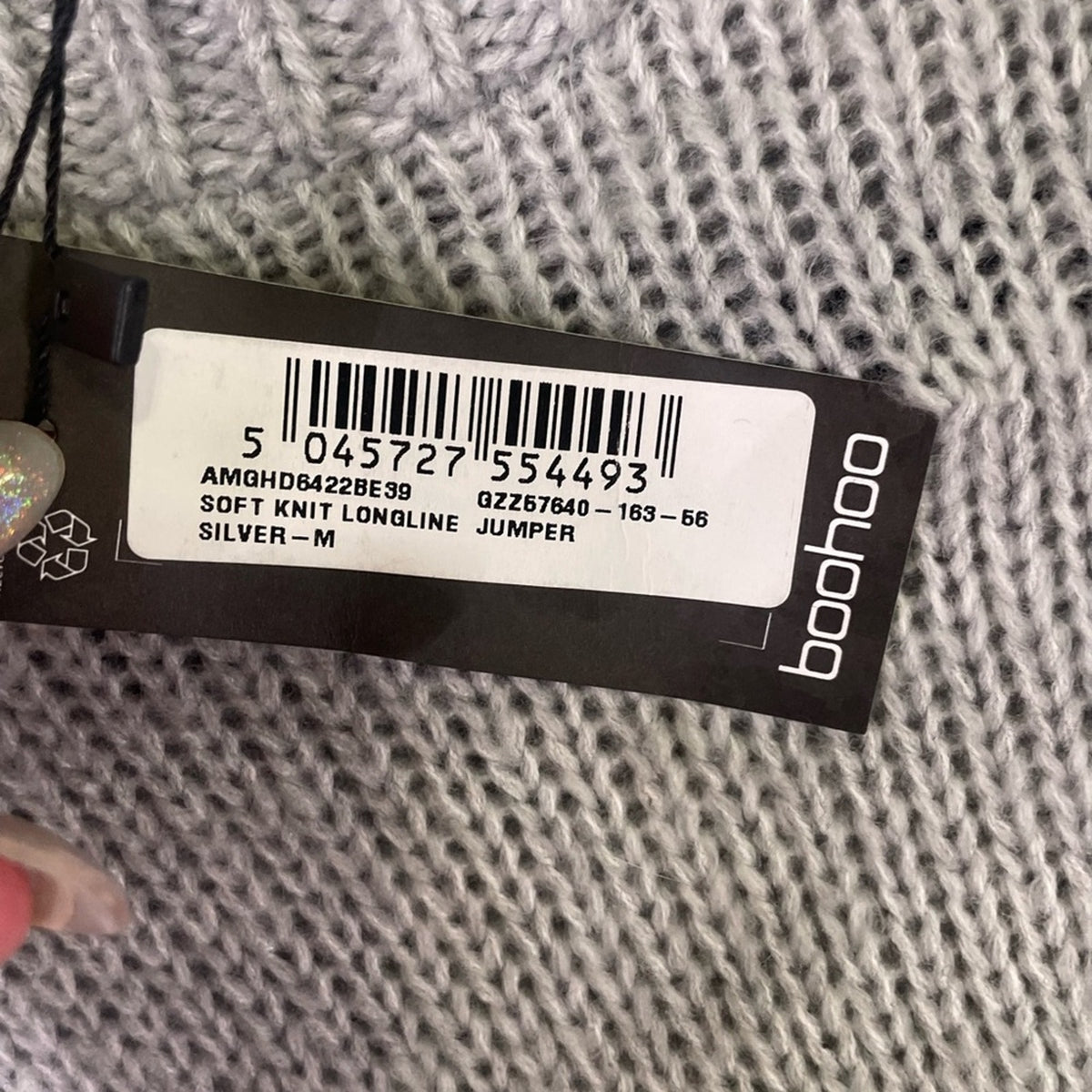 Boohoo Soft Knit Longline Sweater Size M