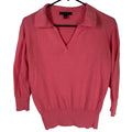 Ann Taylor Pink long sleeved v neck top S