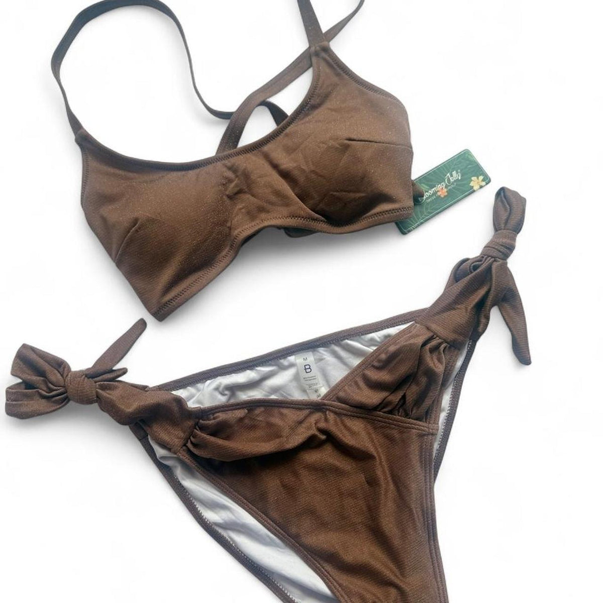 Sparkly NWT Blooming Jelly Tie Bikini