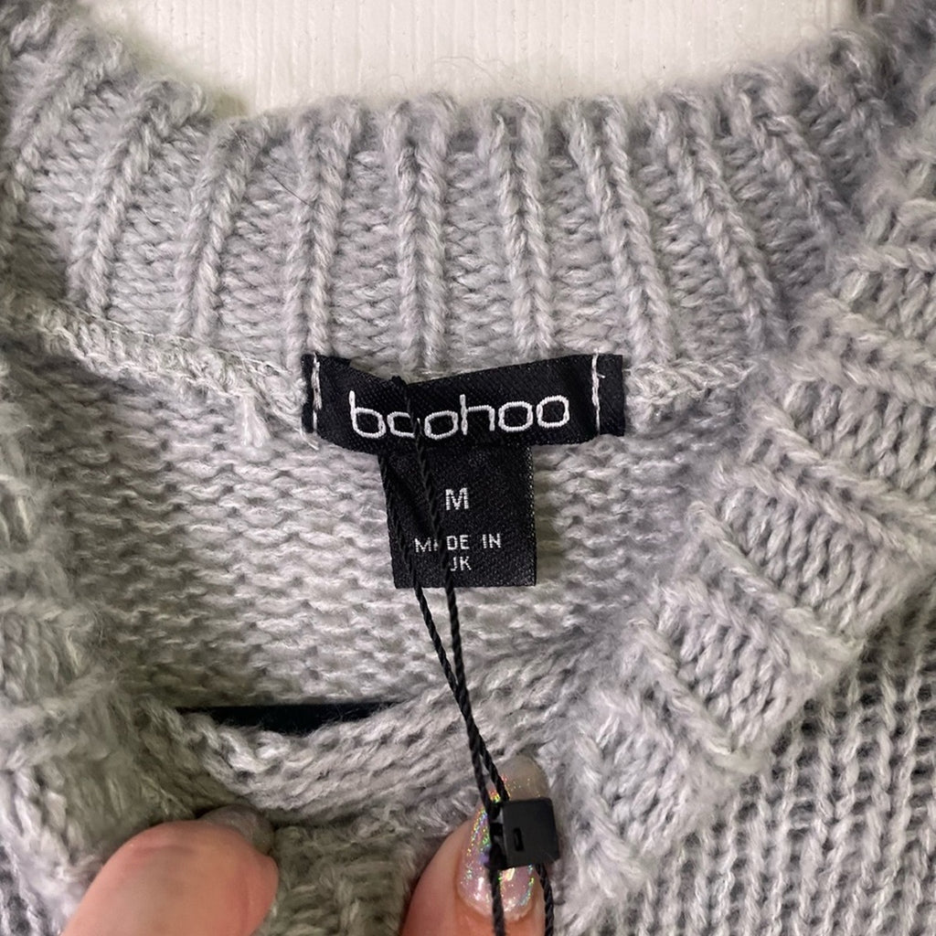 Boohoo Soft Knit Longline Sweater Size M