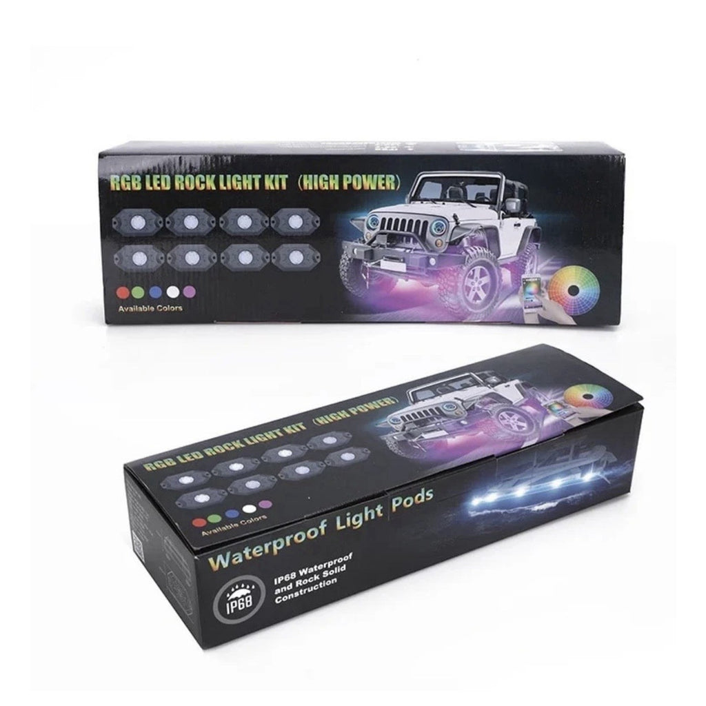 2nd Gen 8pc RGB LED Rock Light Kit…Offroad, Truck, Car, Boat…A1KM008/ X002IC1K3Z