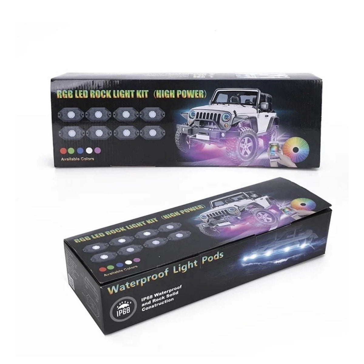 2nd Gen 8pc RGB LED Rock Light Kit…Offroad, Truck, Car, Boat…A1KM008/ X002IC1K3Z