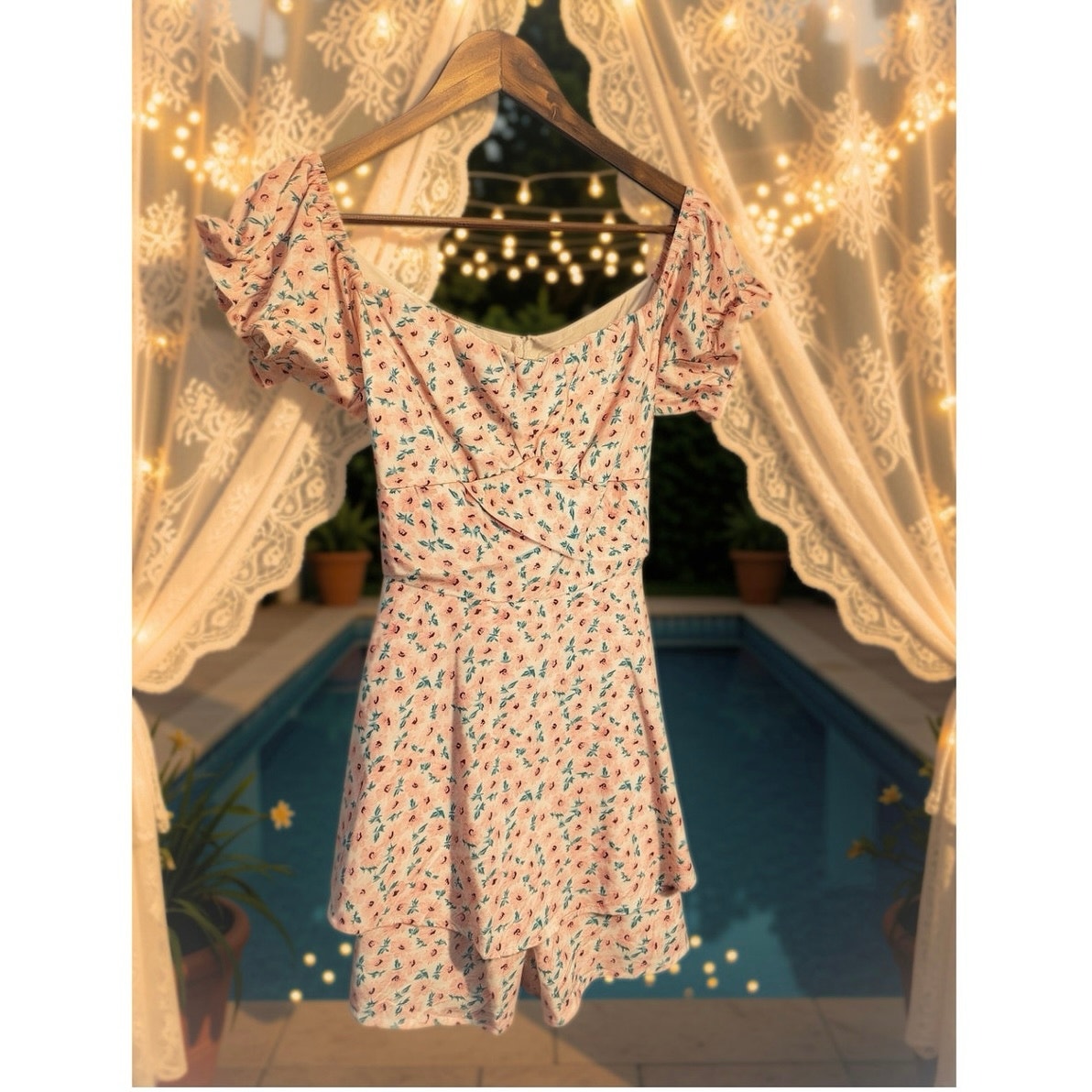 Fixmatti Womens Off The Shoulder Romper Shorts Chiffon Boho Floral