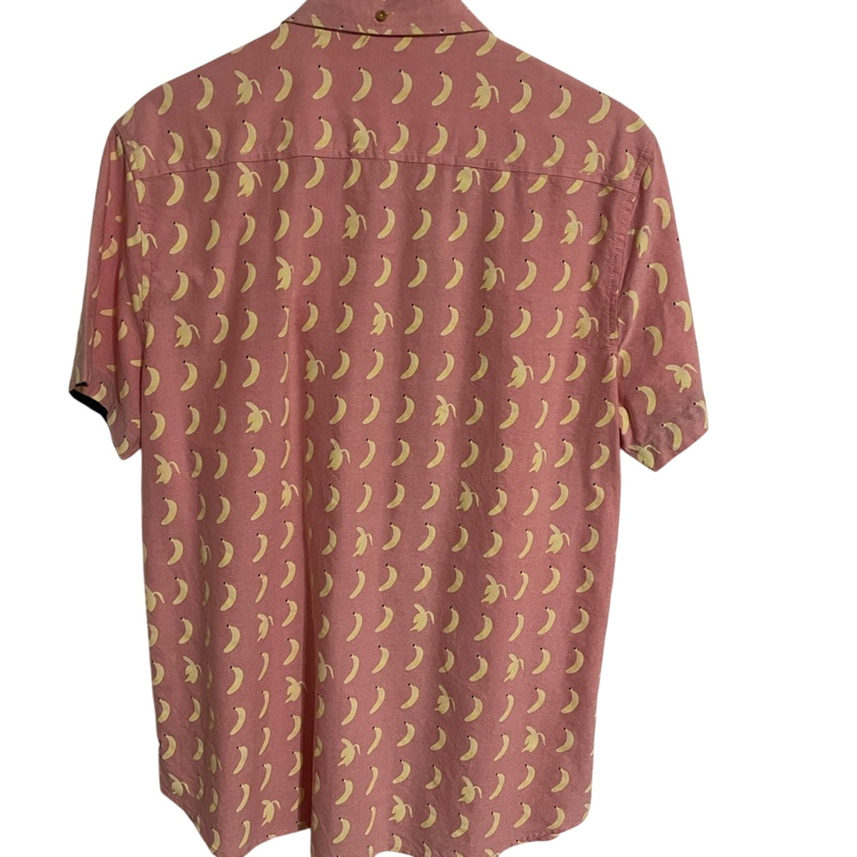 SOVREIGN CODE LA 1917 PINK MENS SHORT SLEEVE BUTTON DOWN SHIRT WITH BANANAS XL