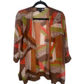 NWT Antthony Originals brown and Orange kimono top Sz PS