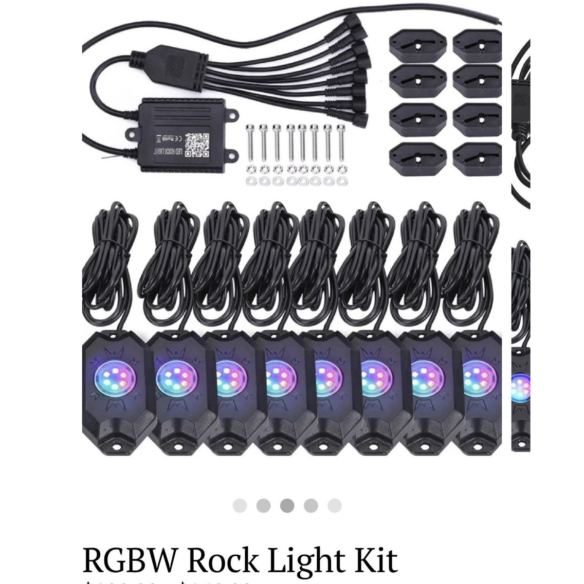 2nd Gen 8pc RGB LED Rock Light Kit…Offroad, Truck, Car, Boat…A1KM008/ X002IC1K3Z