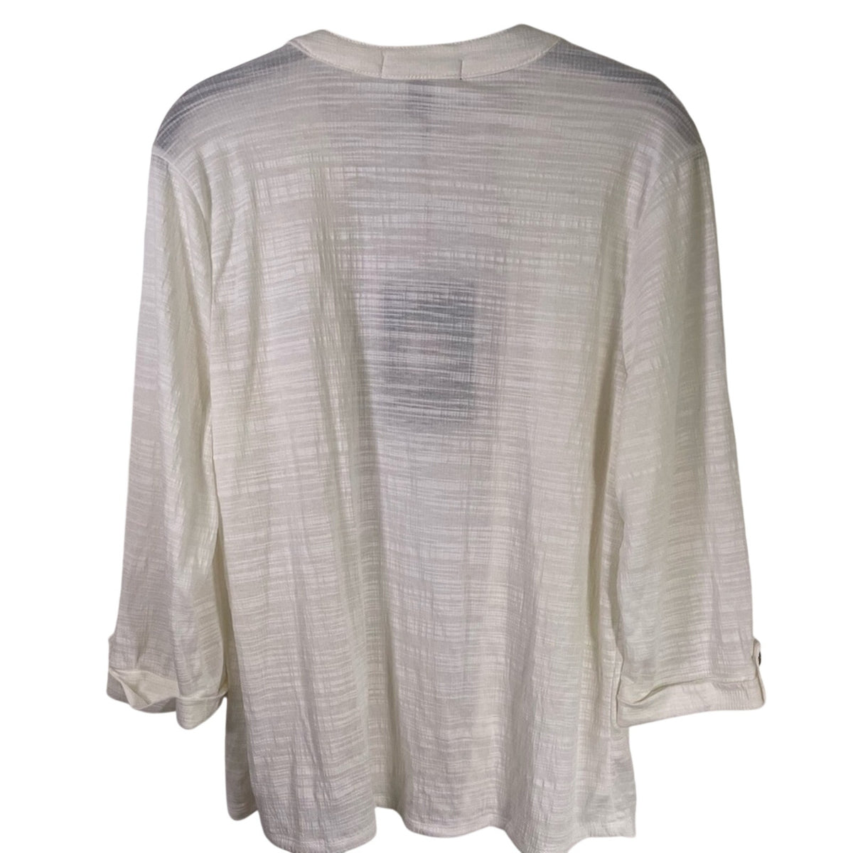 White button up transparent blouse cardigan