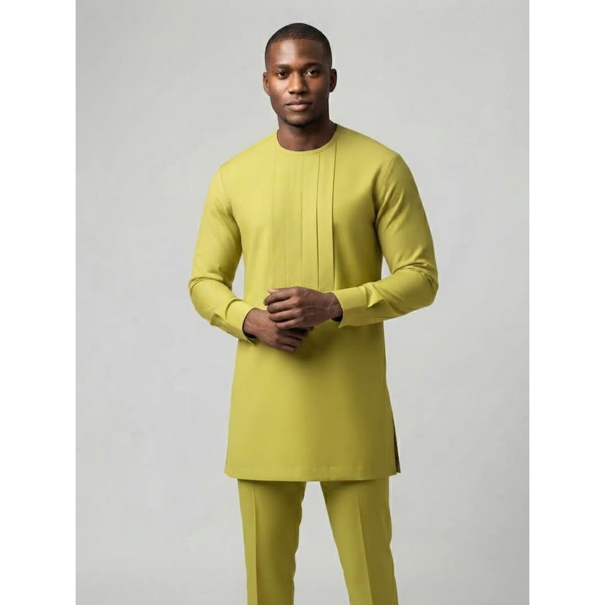 Men's Lime Green Long Sleeve Senator Suit