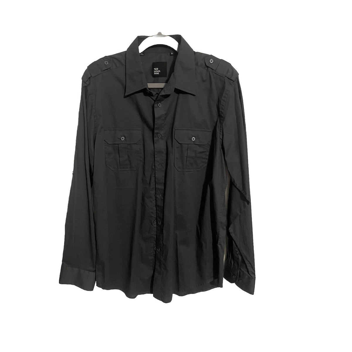 RED LEVEL NINE Men's Long Sleeve Button Down Shirt Grey XL